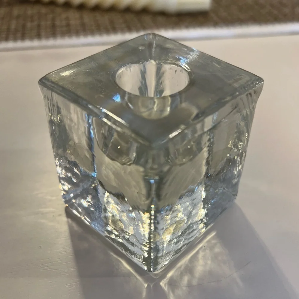 1980s Vintage Postmodern Blenko-Style Candlestick